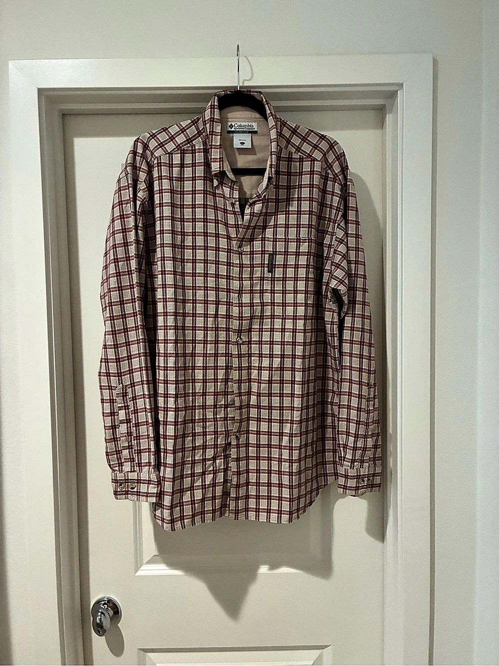 Columbia Men's Plaid Button Down Shirt Size Large